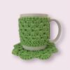 GREEN MUG CASE AND COASTER (1)