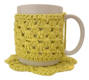 MUSTARD MUG CASE AND COASTER (1)