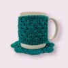 TEAL MUG CASE AND COASTER