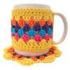 YELLOW COLORED MUG CASE AND COASTER (1)