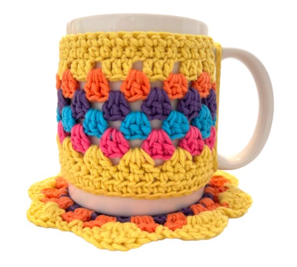 YELLOW COLORED MUG CASE AND COASTER (1)